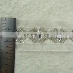 2015 Fashion Crystal Applique Rhinestone Appliques Trimming for Wedding Dress thumbnail-2