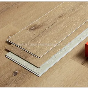 SPC Floor Plastic Flooring Sheet Tiles Slotted Click Lock 4.0mm Thickness 0.2mm Wear Layer thumbnail-1