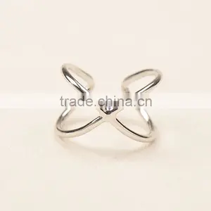 Fashion Hot Sale Stud Plate Charm Silver Finger Rings thumbnail-3