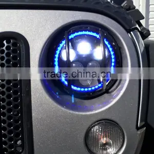 7inch CREE Led 60W Hi-Low Beam Round Blue Work Head Lamp Light Headlight thumbnail-5