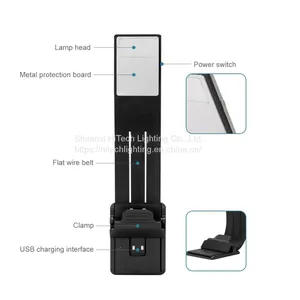 Portable Rechargeable LED Reading Book Light With Detachable Flexible Clip Table Lamp For Kindle/eBook Readers E-read Book Light thumbnail-4