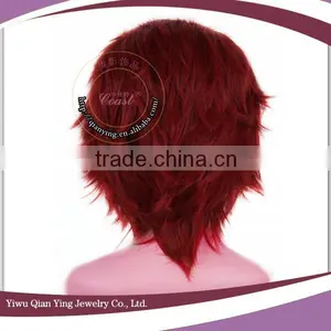 Cheap Red Short Fate Zero Rider Gilgamesh Synthetic Hair Cosplay Costume Wigs thumbnail-4