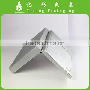 Best Sell Factory Custom Made Silver Leather Hinged Box for Diamant thumbnail-3
