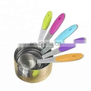 Best Selling Stainless Steel Measuring Cup With Silicone Handle thumbnail-1