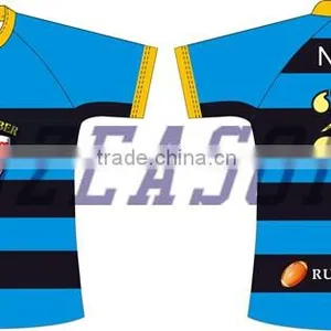 High Quality OEM Design Pattern Striped Rugby Jersey for Tournament Training thumbnail-2