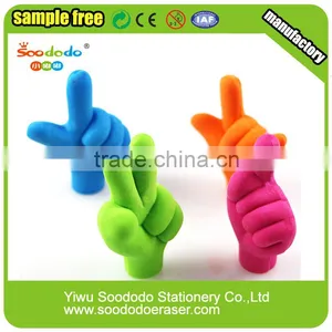 Promotional Stationery Colorful Soft Cheap Rubber Thumb Eraser thumbnail-2