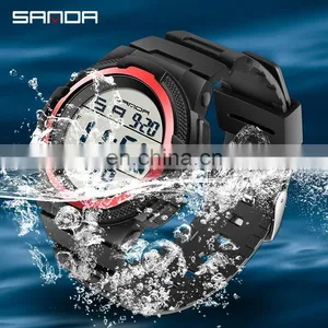 Sanda 2012 Private Label Electronic Mens Fashion Watch Waterproof Luminous Alarm Sport LED Digital Watches thumbnail-5