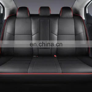 New Design Amazon Hot Sale Red Deluxe Version Intermediate True Genuine Luxury Leather Car Set Covers Cushion and Pillow thumbnail-4