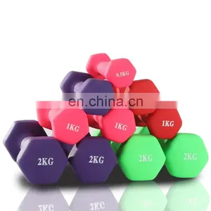 20kg Free Weight Lifting Gym Equipment Mancuernas 10Kg Weights Hantel Hexagon Hexagonal Dumbell Rubber Hex Dumbbells Sets thumbnail-5