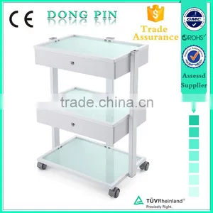 New Fashion Beauty Spa Equipment Glass Shelf Trolley for Sale thumbnail-5
