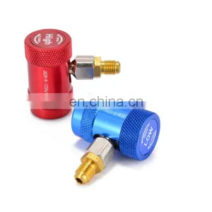 J639-R-1234YF H&L Quick Coupler Adapters Car A/C Manifold Charging Air Conditioner Refrigerant Brass Quick Couple R1234yf thumbnail-1