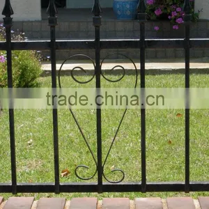 2015 Single Modern Wrought Iron Garden Design Fence thumbnail-1