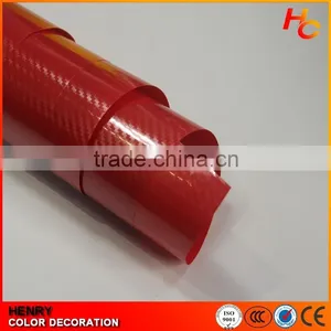 New Product Red Color Self Adhesive 3D Carbon Fiber Car Vinyl Film thumbnail-1