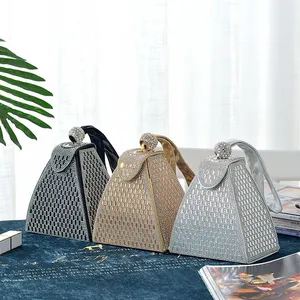 Triangle Handheld Diamond Handbag Banquet Bag Women's Versatile Evening Clutch Bag For Party Banquet Dinner Cheongsam thumbnail-2