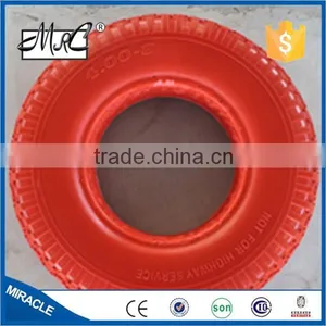 Hot Sale Small Go Cart Wheel Solid Flat Free Wheelbarrow Wheel PU Foam Wheel 4.80/4.00-8 thumbnail-6