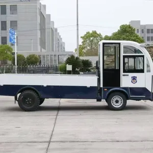 Electric Flatbed Small Truck With a Load Capacity of 2 Tons. Electric Truck for Workshops, Docks, and Airports. thumbnail-4