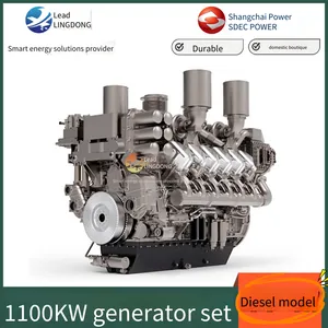 Shanghai Diesel Engine Co., Ltd. 12-cylinder V-type Large-displacement Power 1100kw Diesel Generator Set With High Power Output thumbnail-2