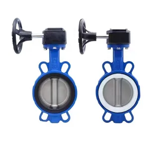 PN16 150LB Ductile Iron Turbine Butterfly Valve Worm Wheel PTFE Seal Manual Lug Wafer Type Butterfly Valve thumbnail-3