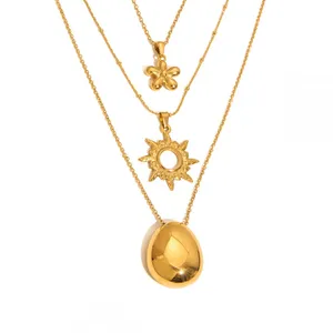 Exquisite Waterproof Minimalist Stainless Steel Gold Necklace - Custom Jewelry Manufacturer thumbnail-3