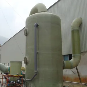 Frp Exhaust Gas Purification Tower for Tail Gas Absorption, Two-stage Spraying Packed Tower, Frp Alkali Washing Tower thumbnail-2