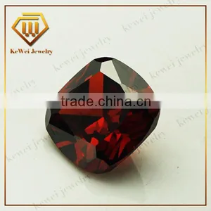 Glaring Gems Garnet Cushion Cut Cubic Zirconia For Gemstone Jewelry thumbnail-1