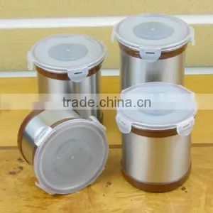 4'' Stainless Steel Canister Food Container With Airtight Function thumbnail-1