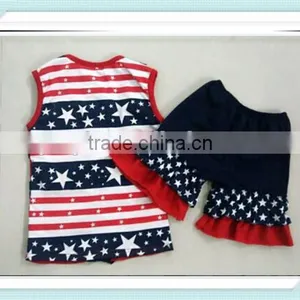 Kids Girls July 4th Day Clothes Sets Children Patriotic July 4th Outfits Boutique 4th Of July Clothing Sets thumbnail-2
