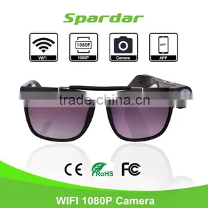 Rechargable Battery Full HD Video Recorder Camera Glasses WIFI With Mobile APP for Android/IOS thumbnail-5