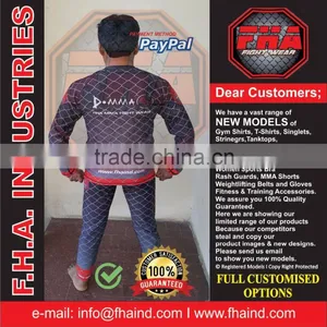 Rash Guards, Compression Wear, Men Women Sublimation Rash Guards, MMA Boxing Martial Arts Rash Guards by FHA INDUSTRIES thumbnail-3