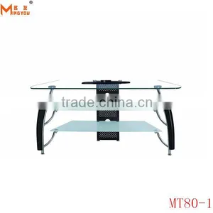 Hot Sale Clear Tempered Glass Small tv Stand thumbnail-2