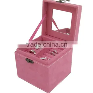 AN562 ANPHY Fashion Flannelette Flip Jewelry Gift Box Holder Display Stock 12.5*12.5*12.5 cm thumbnail-2