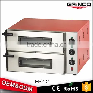 Chinese 220v Electric Powered Double Layers Commercial 201 Stainless Steel Pizza Oven Kitchen Equipment With 2 Pcs thumbnail-1