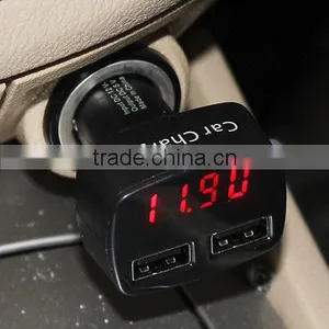 Digital Volt Monitor 12V 24V Cigarette Lighter 5V/2A USB Car Charger For IPhone thumbnail-1