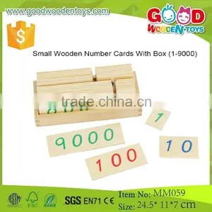 Montessori Material Educational Toy Small Wooden Number Cards With Box (1-9000) thumbnail-1