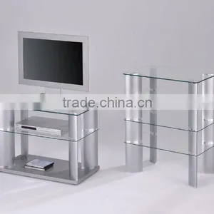 Modern TV Showcase/ Glass Metal TV Stand thumbnail-1