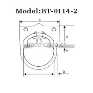 Stainless Steel Aisi304 Square Eye Plate With Ring ,hitching Ring Lag in China Carabiner Rigging Manufacturer Supplier's Choice thumbnail-2