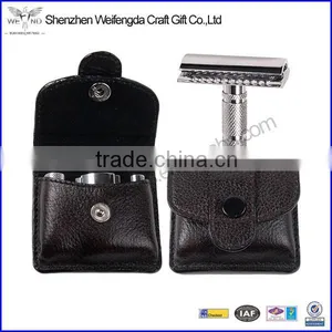 Travel Double Edge Safety Razor&leather Carrying Case thumbnail-1