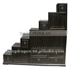 Chinese Antique Furniture_Black Stair Cabinet_wood_nice thumbnail-1