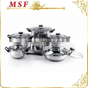 MSF-3020-Green Wholesale Cheap Prices for the 12pcs Stailess Steel Cookware Set Capsulated Bottom Not Used on Induction Cooker thumbnail-4