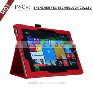 Colorful pu Leather Stand Flip Cover for Microsoft Surface Pro 4 With Elastic Band Design thumbnail-1