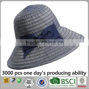 Summer Stitching Sun Hat China Wholesale Custom Floppy Lady Hat thumbnail-2