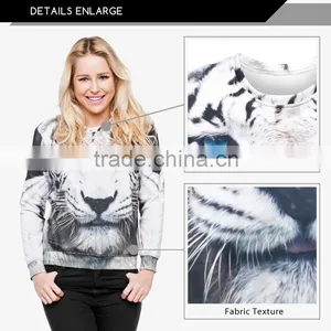 Unsex Withou Hood Sublimation Animal Crew Neck Sweatshirt thumbnail-6