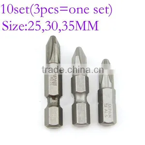 10Set 1/4 Inch Hex Shank Magnetic Phillips Cross Screwdriver Bits Electric Screwdriver Head(3pcs/set) AR-66 thumbnail-1