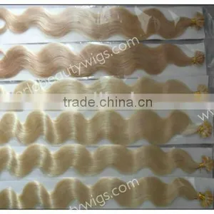 AAAA++++ Quality Italypre-bonded Hair Extensions,body Wave,0.8g/strand,U V I Flat Tip thumbnail-1