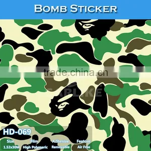 HD-064 Air Bubble Free Mild Auto Vinyl Bomb Car Body Sticker thumbnail-6