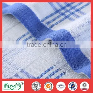 China Wholesale Hotel Face Towel Cotton Stripe Baby Bath Towel 3 Colors Pink/Green/Blue thumbnail-4