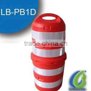 Traffic Safety Plastic Channelizer Drum/ 1100mm Water Filled Traffic Road Barrier thumbnail-1