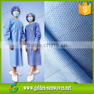 Hospital Medical Uniform Disposable Sms Nonwoven Fabric Lab Coat/smms Non Woven Fabric Raw Material for Medical Gown Supplier's Choice thumbnail-1