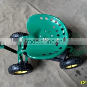 Four Wheels Sitting Garden Seat Carts TC1852 thumbnail-2