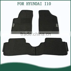 Honeycomb Design Black Front and Rear Auto Carpet Floor Mat for Hyundai I10 thumbnail-1